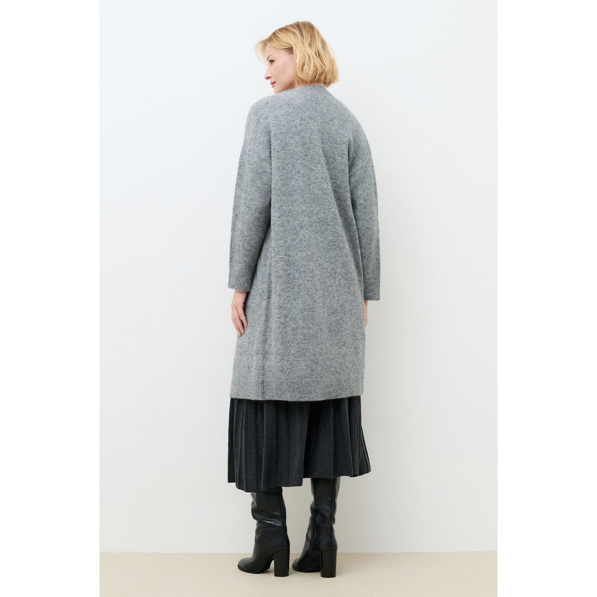 Pull droit long MWENDY gris, CAROLL