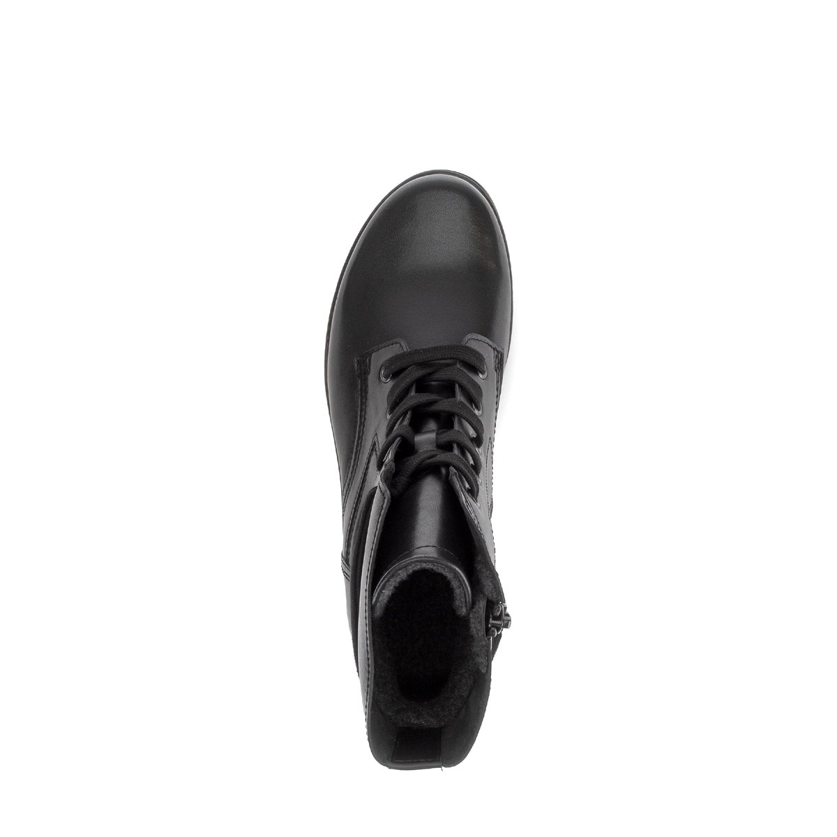 Bottines en cuir lisse à talon décroché noir lisse, GABOR