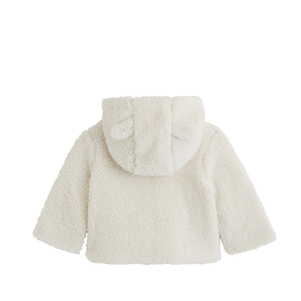 Veste à capuche bébé en sherpa Edoni ecru, PETIT BEGUIN