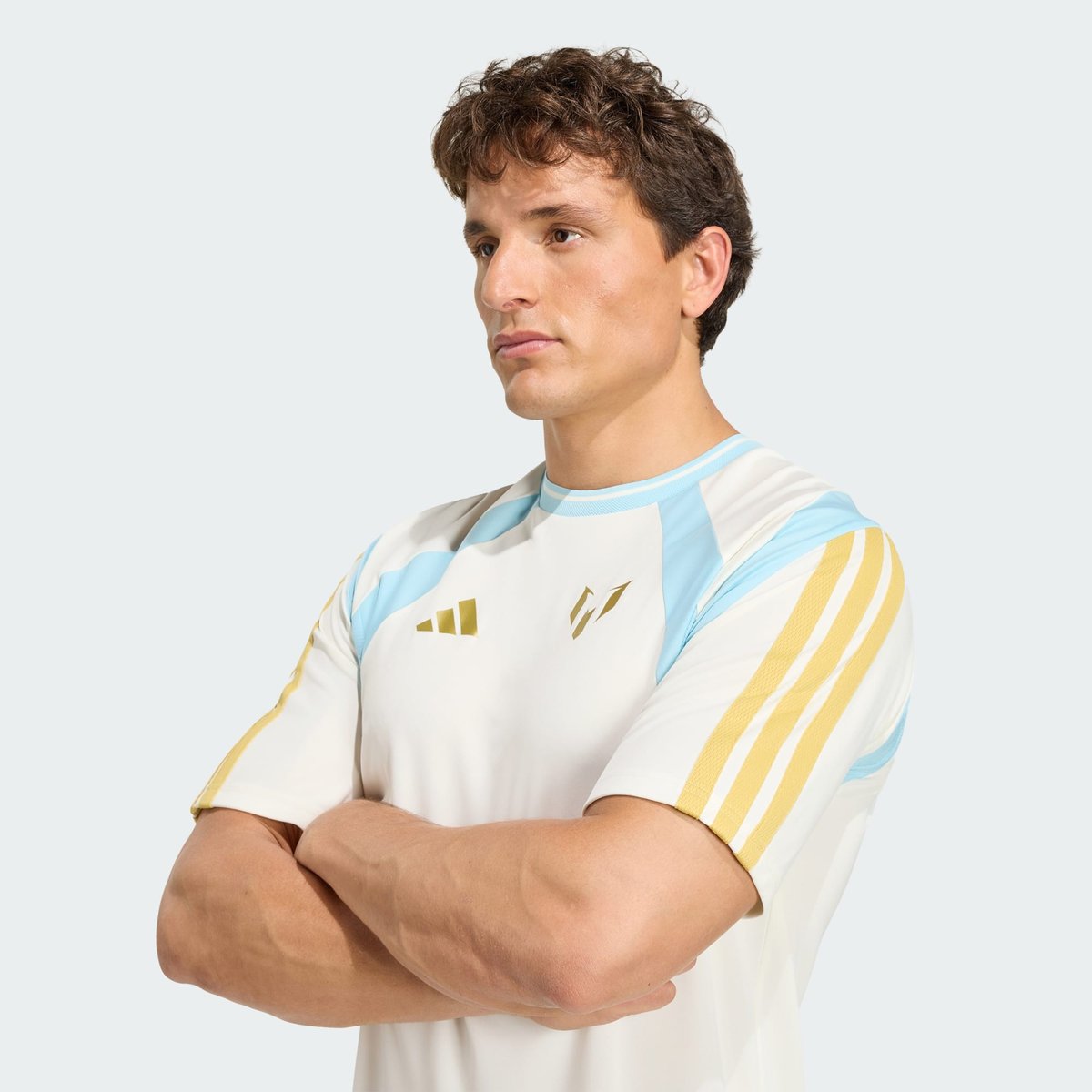 T-Shirt Messi House Of Tiro T-Shirt Messi House Of Tiro off white / ice blue, adidas Performance