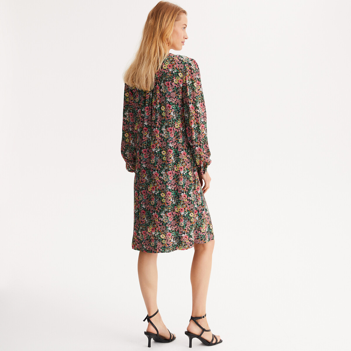 Floral Print Shift Dress green floral print , ANNE WEYBURN
