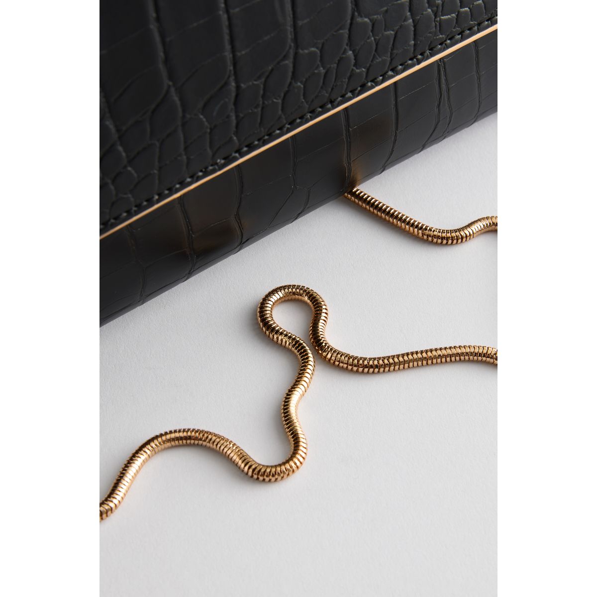 Pochette avec chaîne détachable noir, NEXT