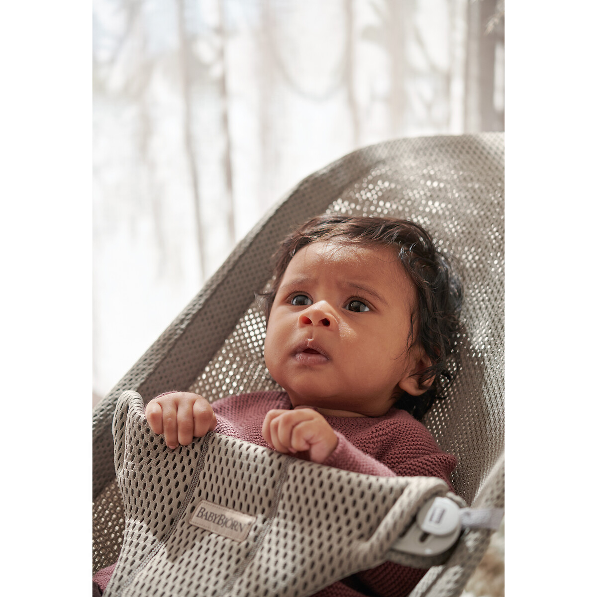 Transat bliss mesh gris beige, BABYBJORN