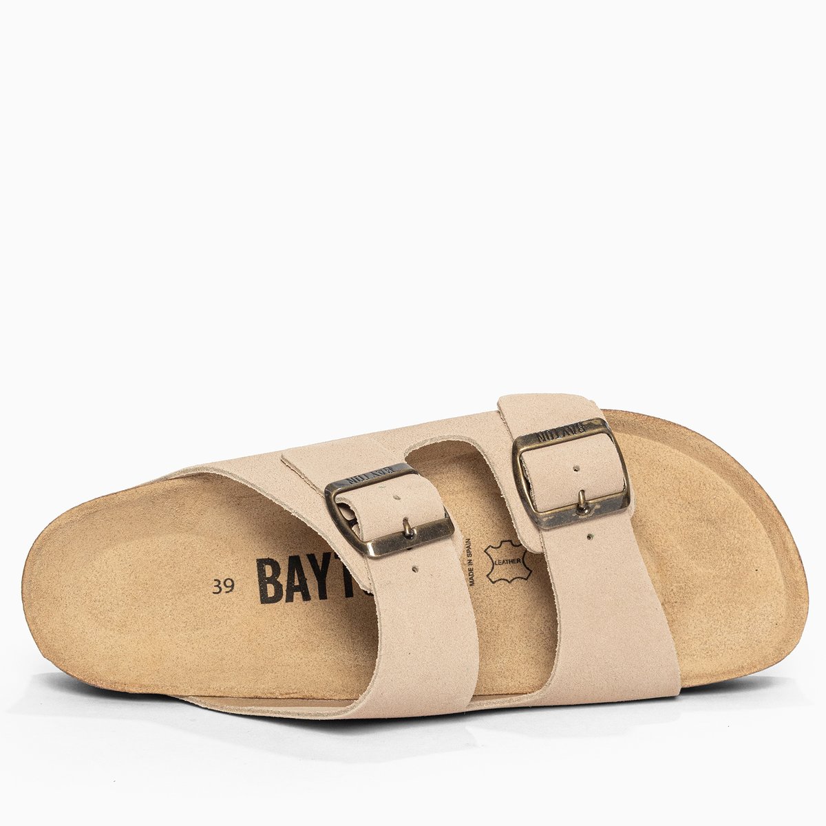 Sandales en cuir suedé JAPET beige, BAYTON
