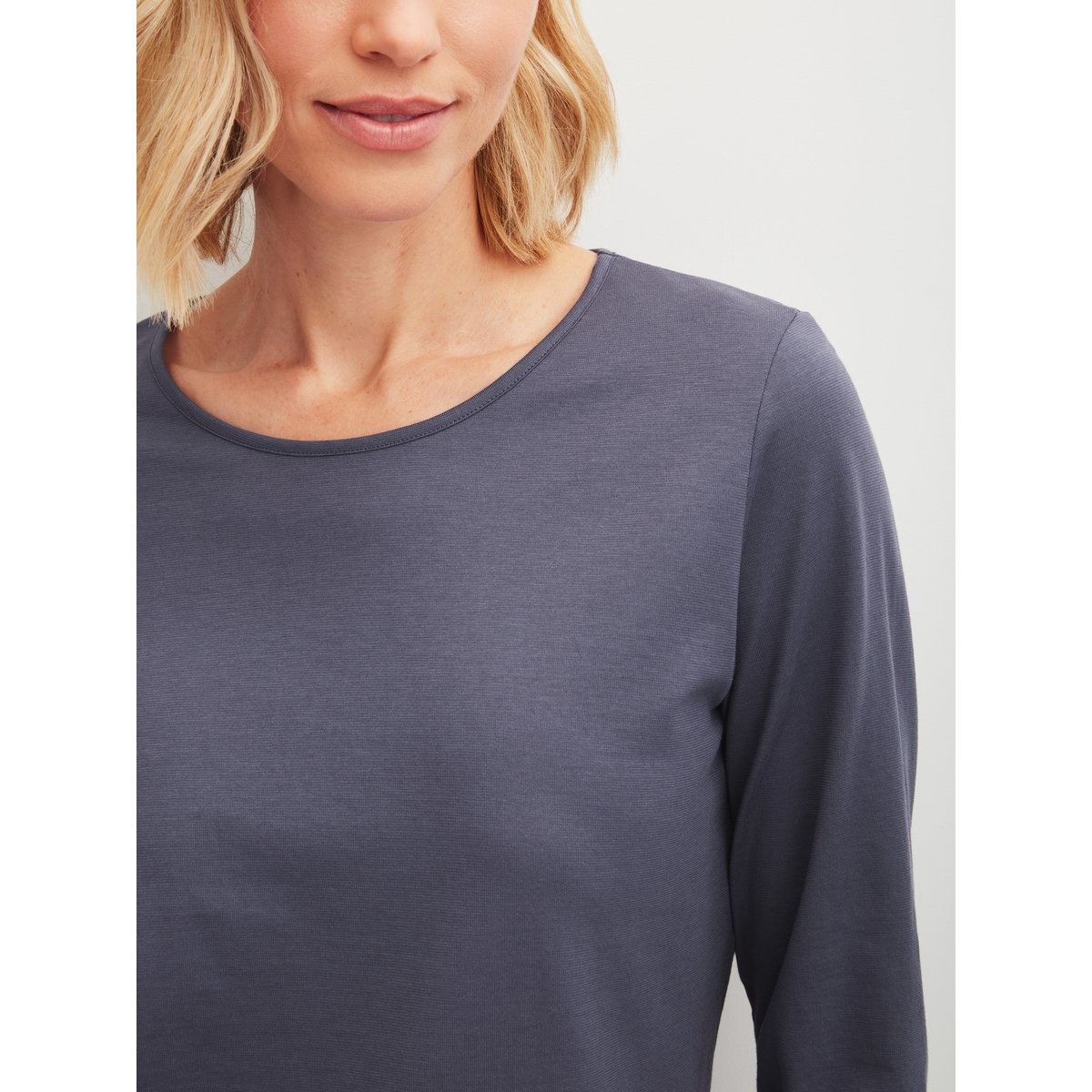T-shirt à manches longues manches longues Coton FAVOURITES ARTS pierre grise, CALIDA