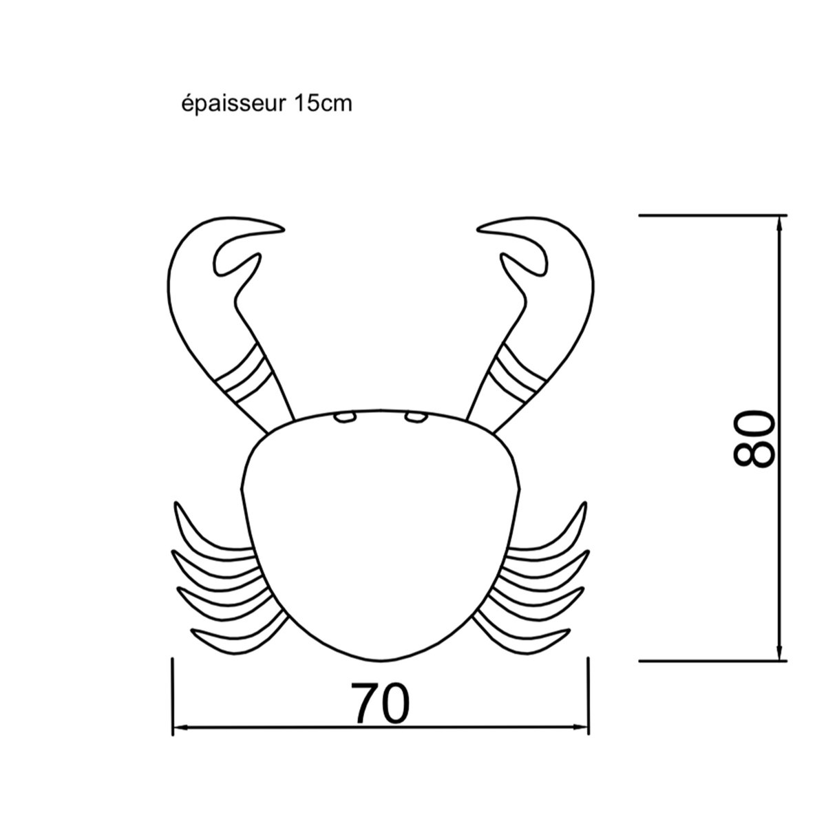 Coussin extérieur crabe rouge, MX HOME