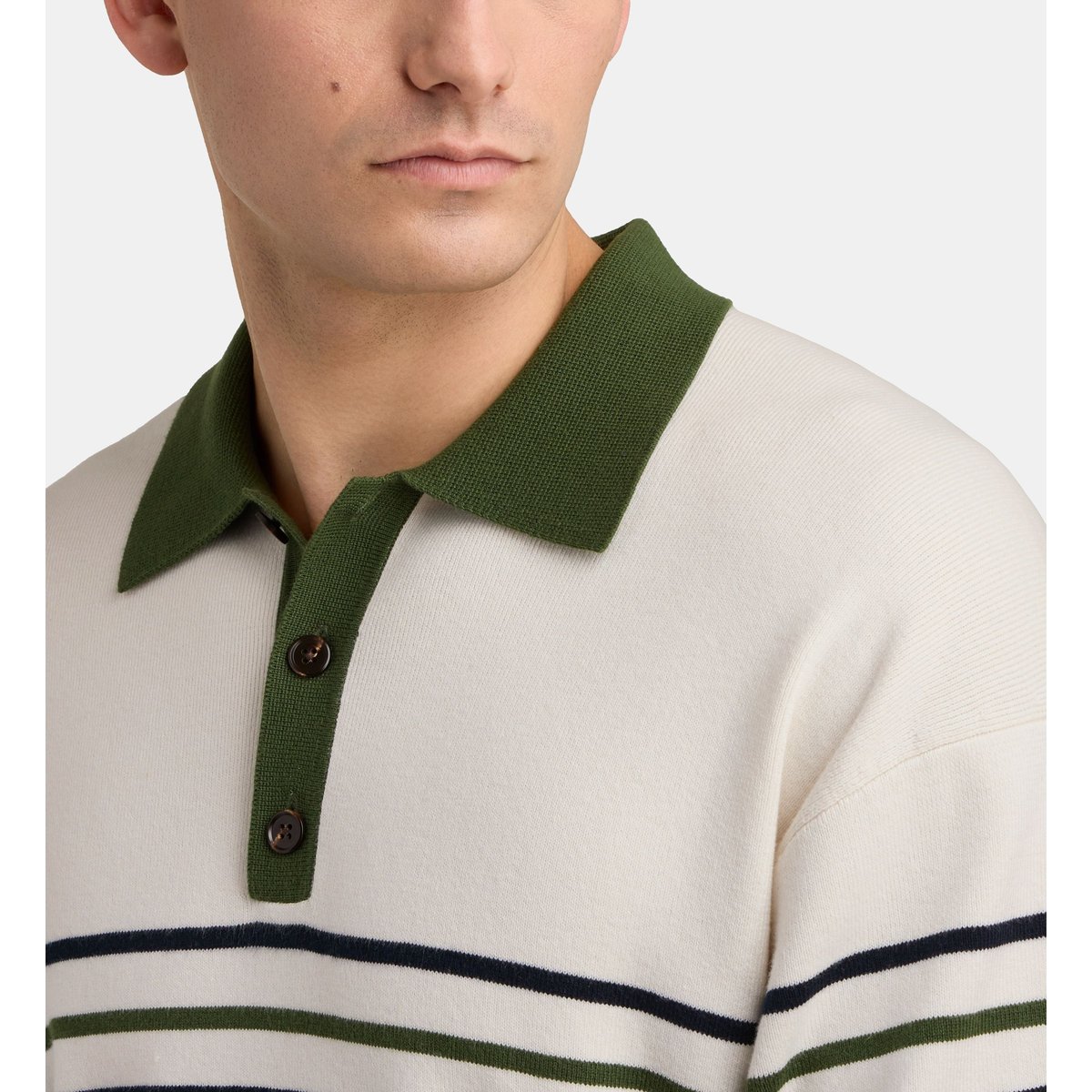 Pull sugby écru et bleu, GALERIES LAFAYETTE