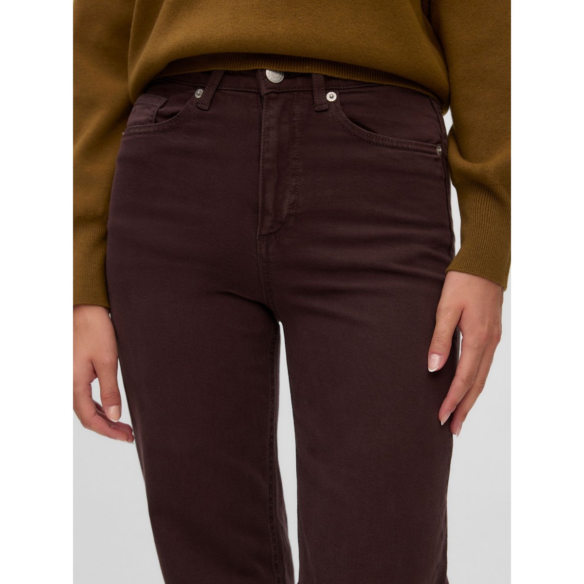 Jean À Coupe Large marron - chocolate torte, VERO MODA