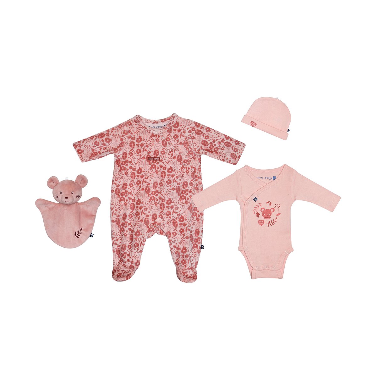 Set naissance marietta maille naissance rose, SUCRE D'ORGE