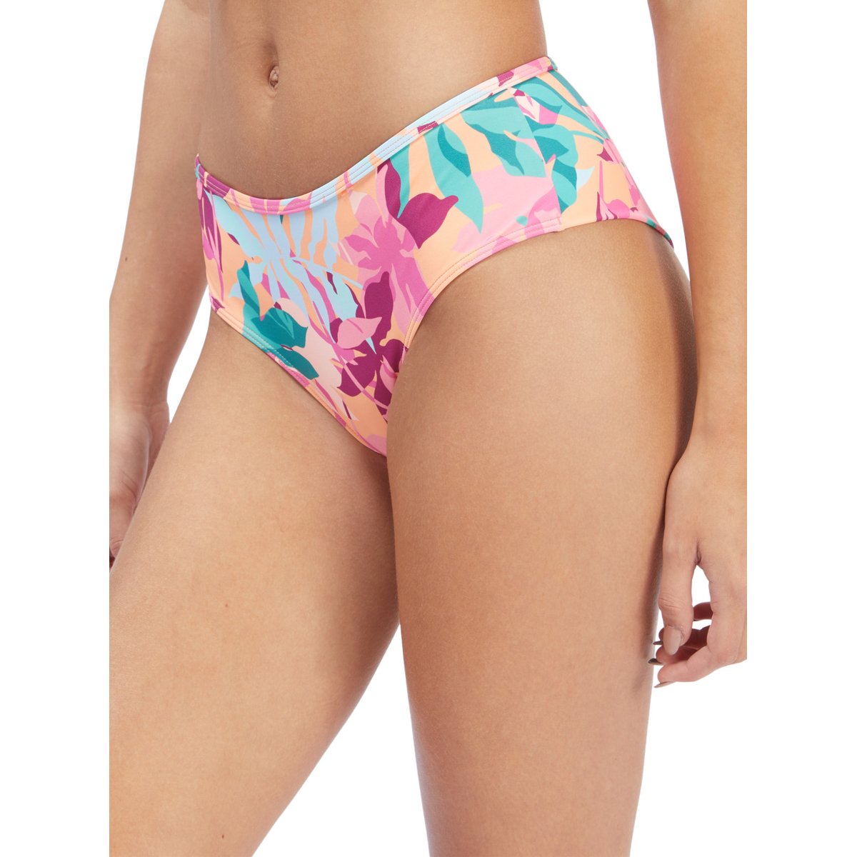 Bas de maillot de bain culotte bikini Hipster. orange cantaloupe tropi palm, ROXY