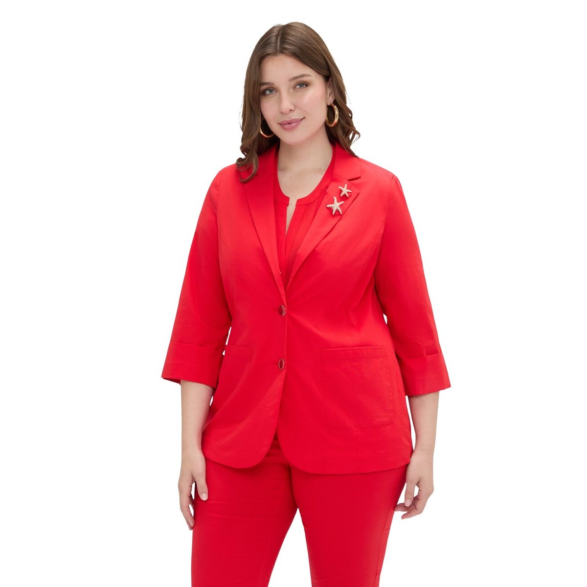 Blazer avec broches rouge, FIORELLA RUBINO
