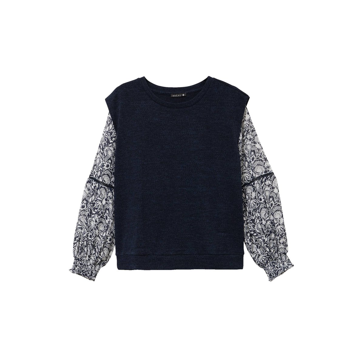 Pull col rond manches longues bleu, BREAL