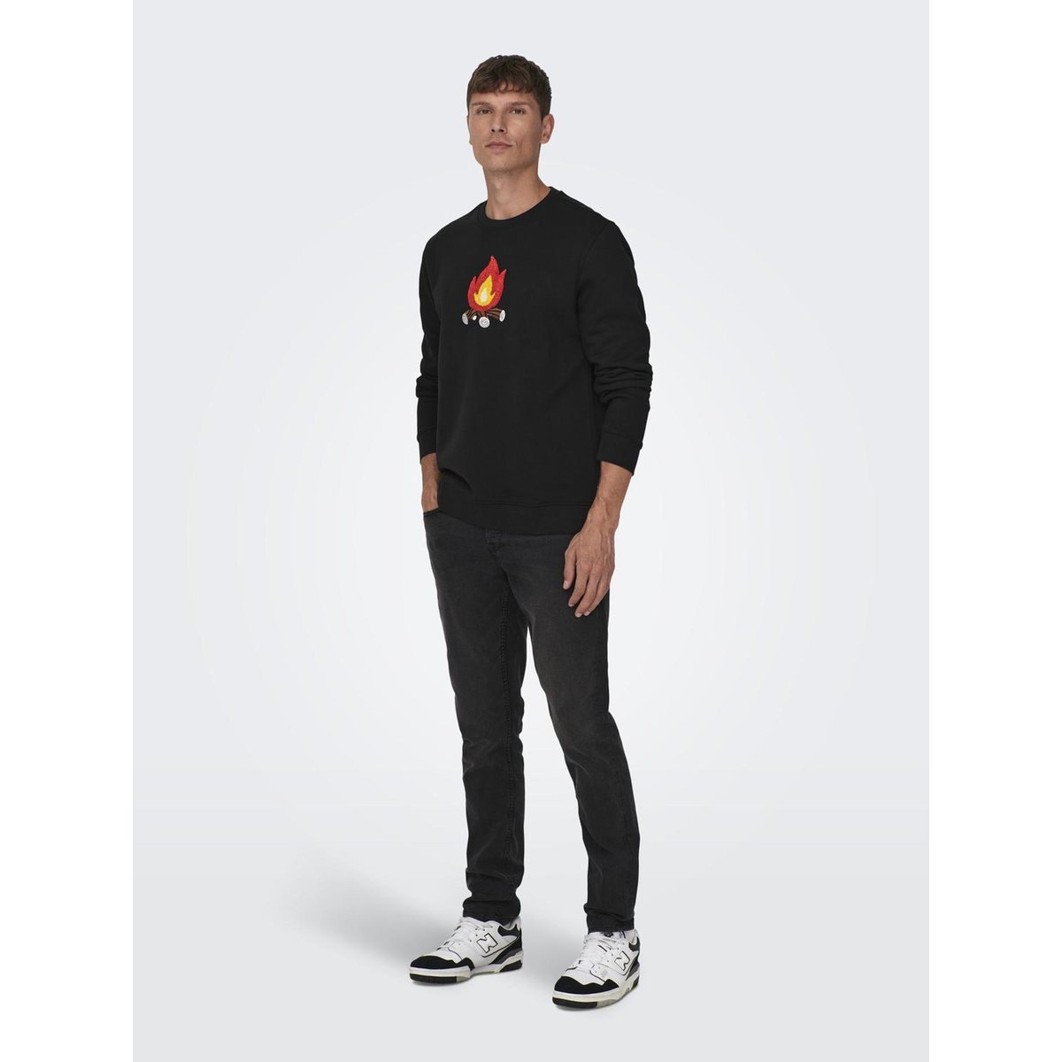 Sweat-Shirt noire - black, ONLY & SONS