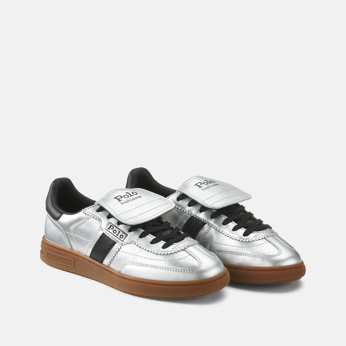 Scarpe da ginnastica Bedford in pelle argent, POLO RALPH LAUREN