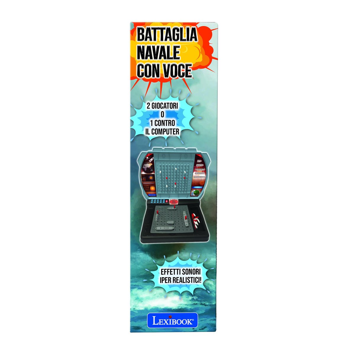 Bataille Navale électronique (FR/DE/IT/NL) gris, LEXIBOOK