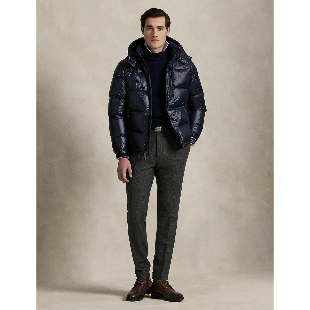 Piumino Gorham lucido blu marino, POLO RALPH LAUREN