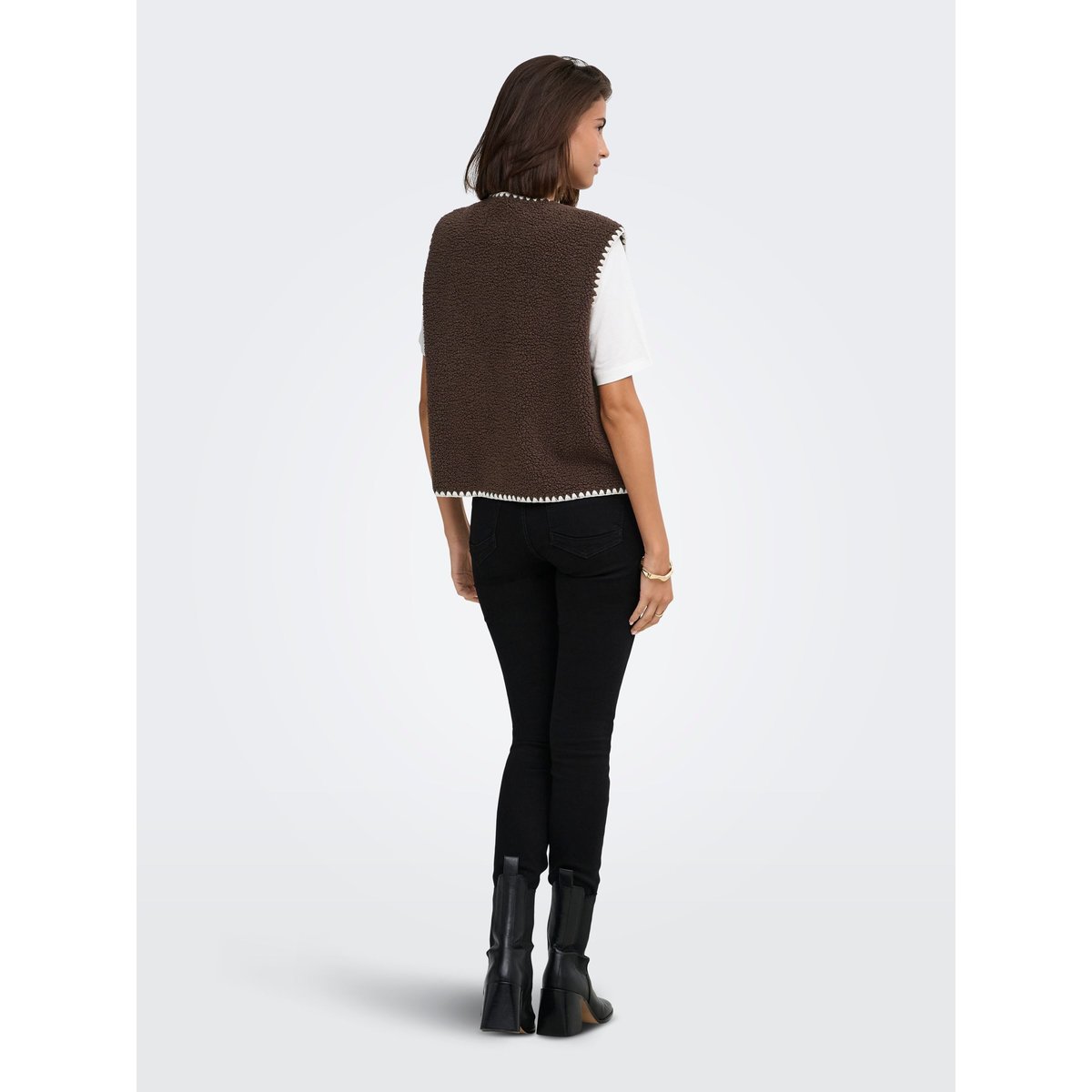 Gilet En Peluche chocolate brown, JDY