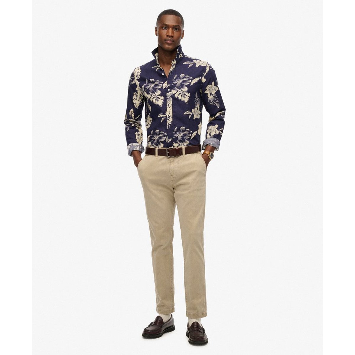 Chemise de plage à manches longues indigo chrissy, SUPERDRY