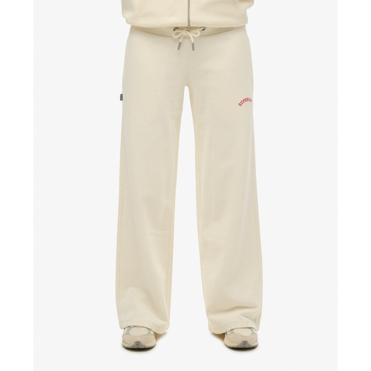 Pantalon de survêtement large Essential Logo blanc cassé os du désert, SUPERDRY