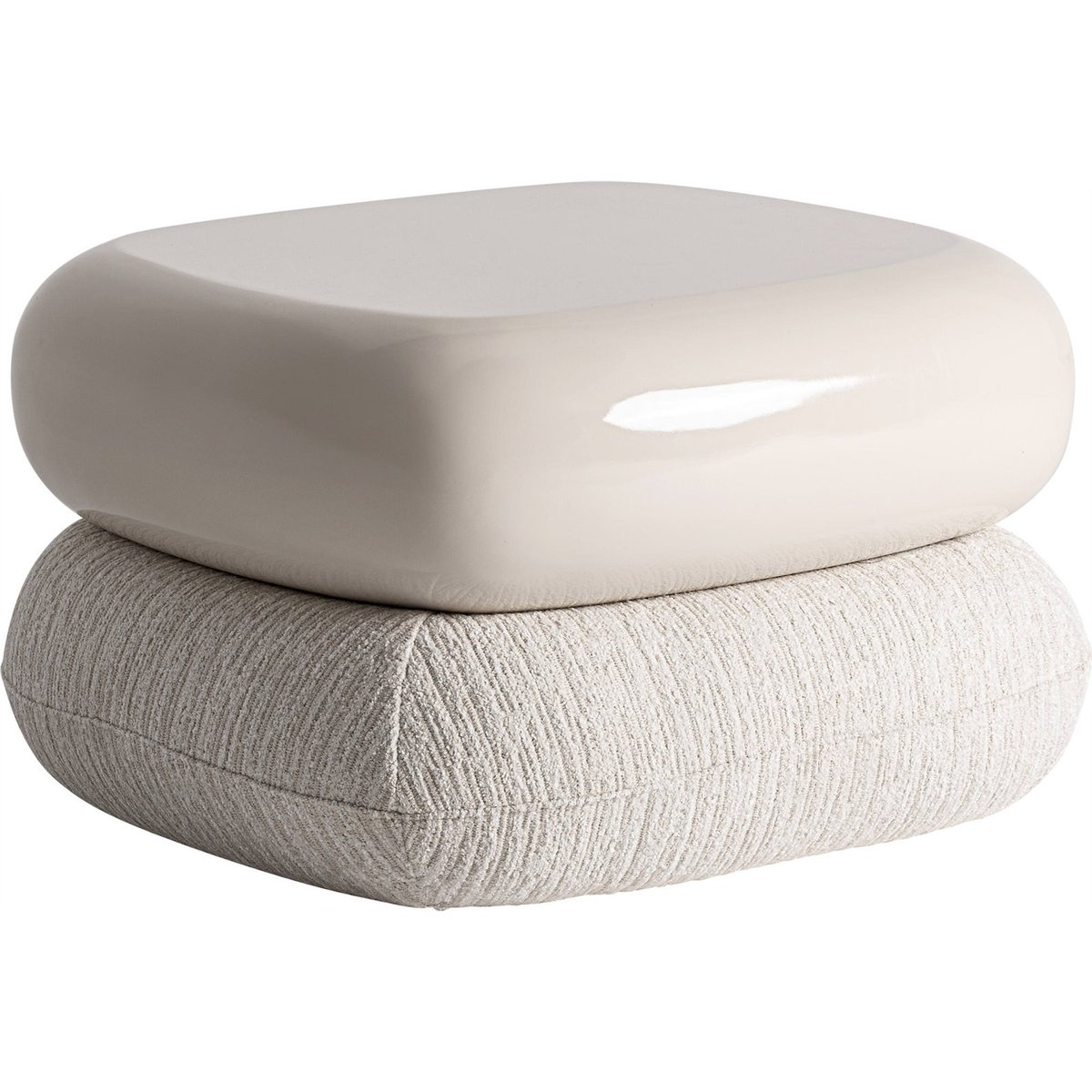 Repose-pieds contemporain en bois beige, RECOLLECTION