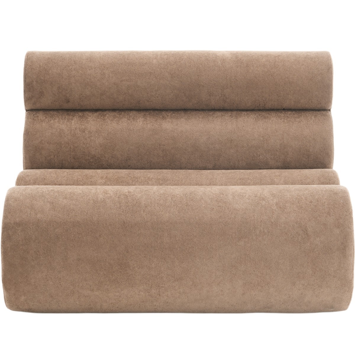 Banquette compressée 2 places en tissu chenille - BILLIE moka, HOMIFAB