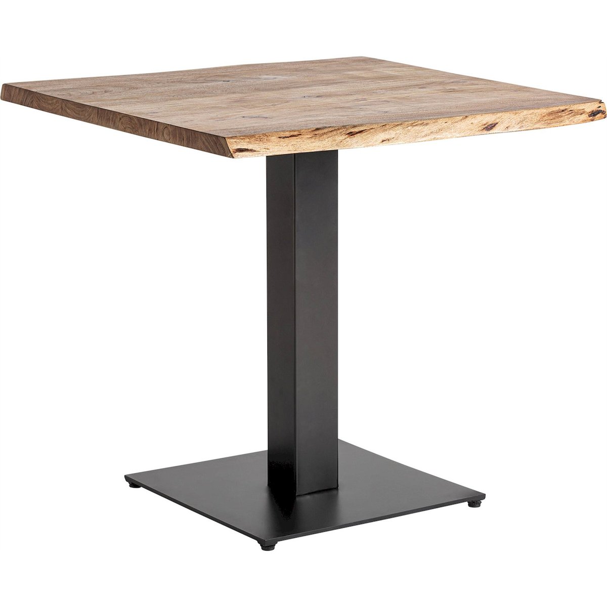 Table de bar industrielle en bois d'acacia noir bois naturel, RECOLLECTION