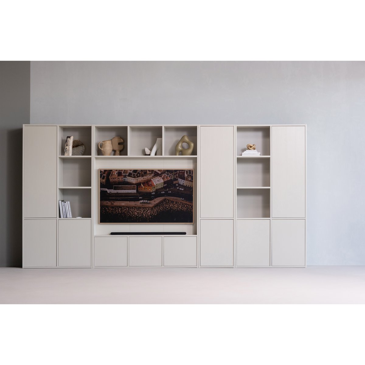 Armoire de rangement étroite en pin MEGGY dust, WOOOD