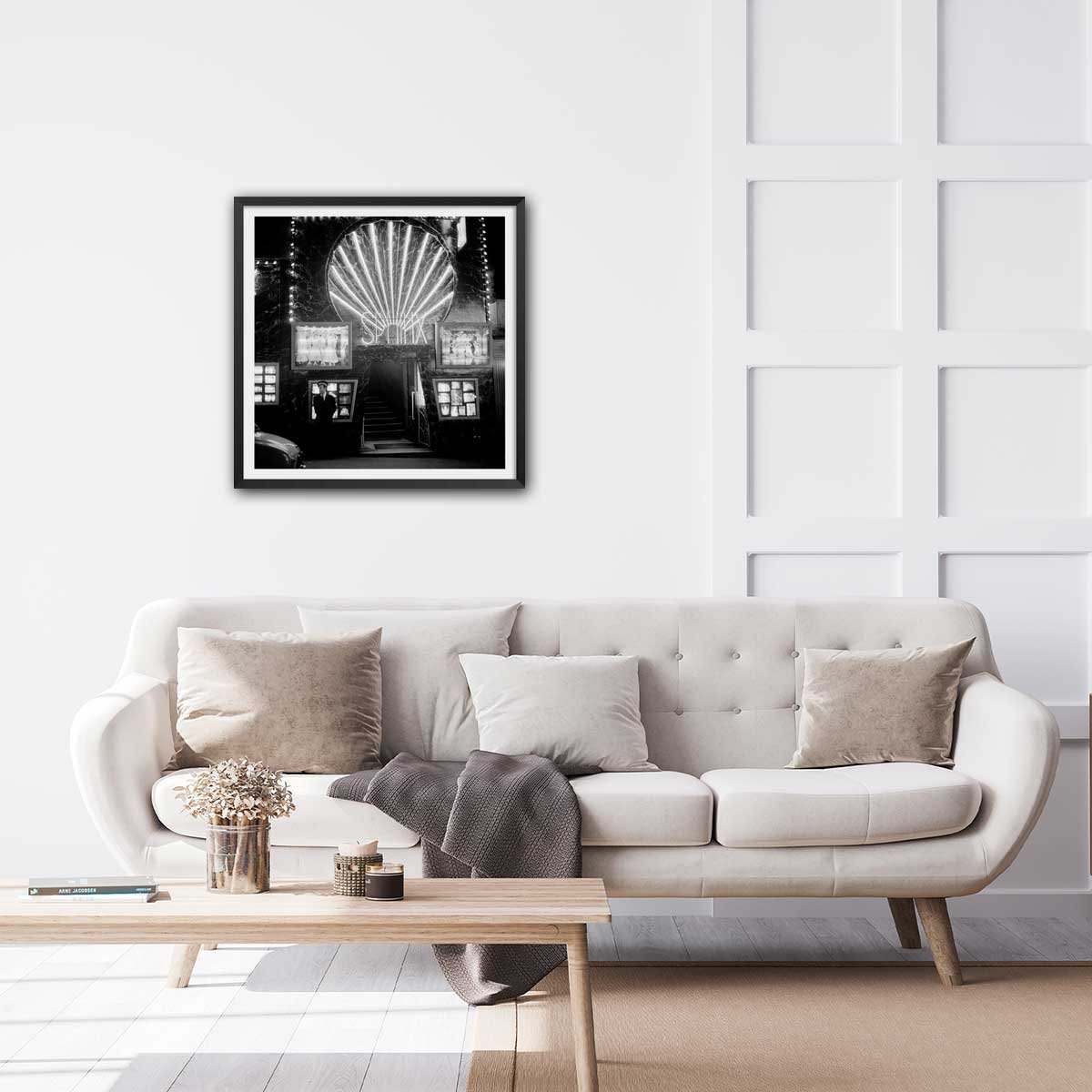 Affiche Paris, L'ancien Pigalle -Théatre le Sphinx affiche + cadre en bois - noir, HEXOA