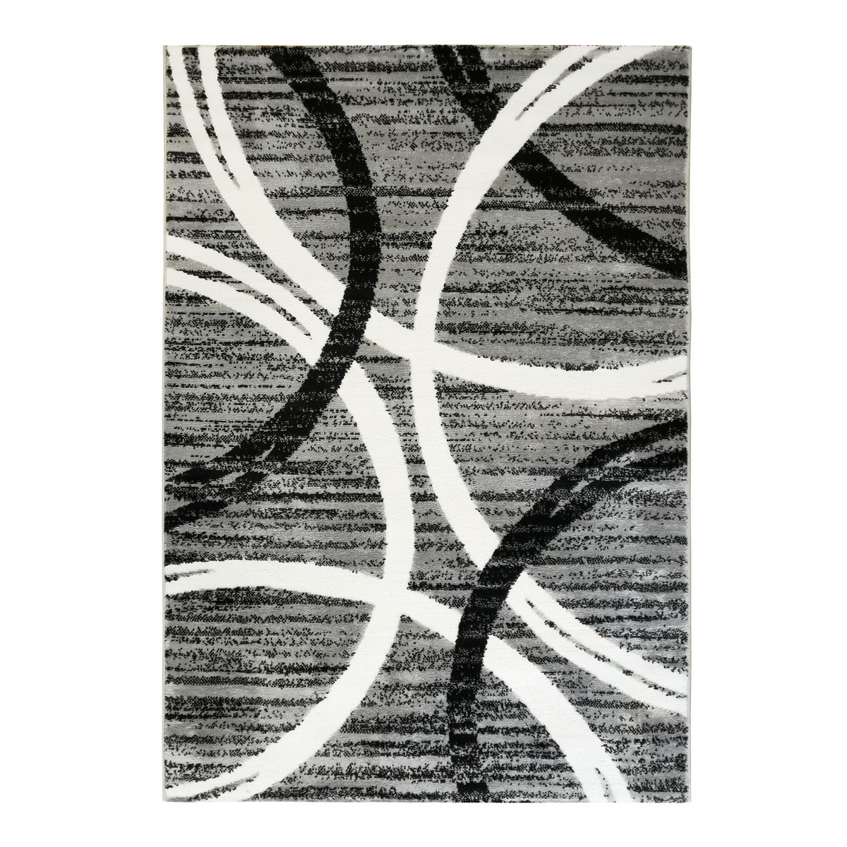 Tapis moderne toucher laineux motifs arc UNDERGOOD ARCHY gris, THE DECO FACTORY