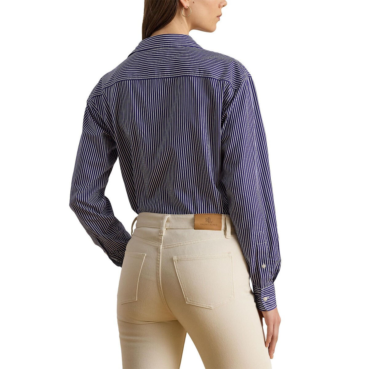 Chemise rayée à manches longues avec logo brodé, KOTTA rayé bleu/blanc, LAUREN RALPH LAUREN