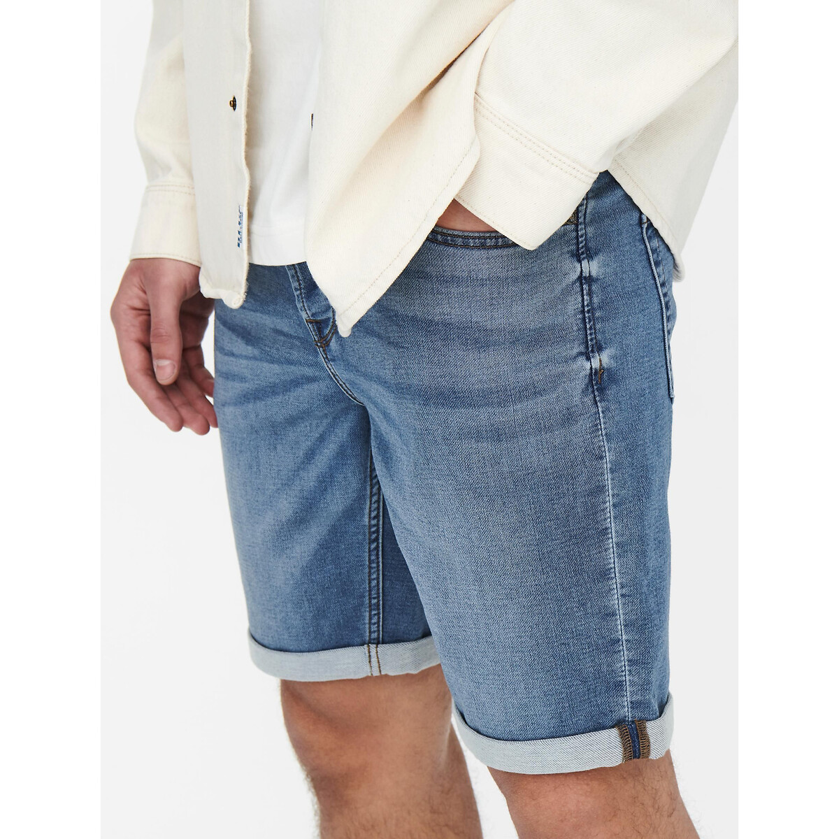 Short en jean Ply bleu denim, ONLY & SONS
