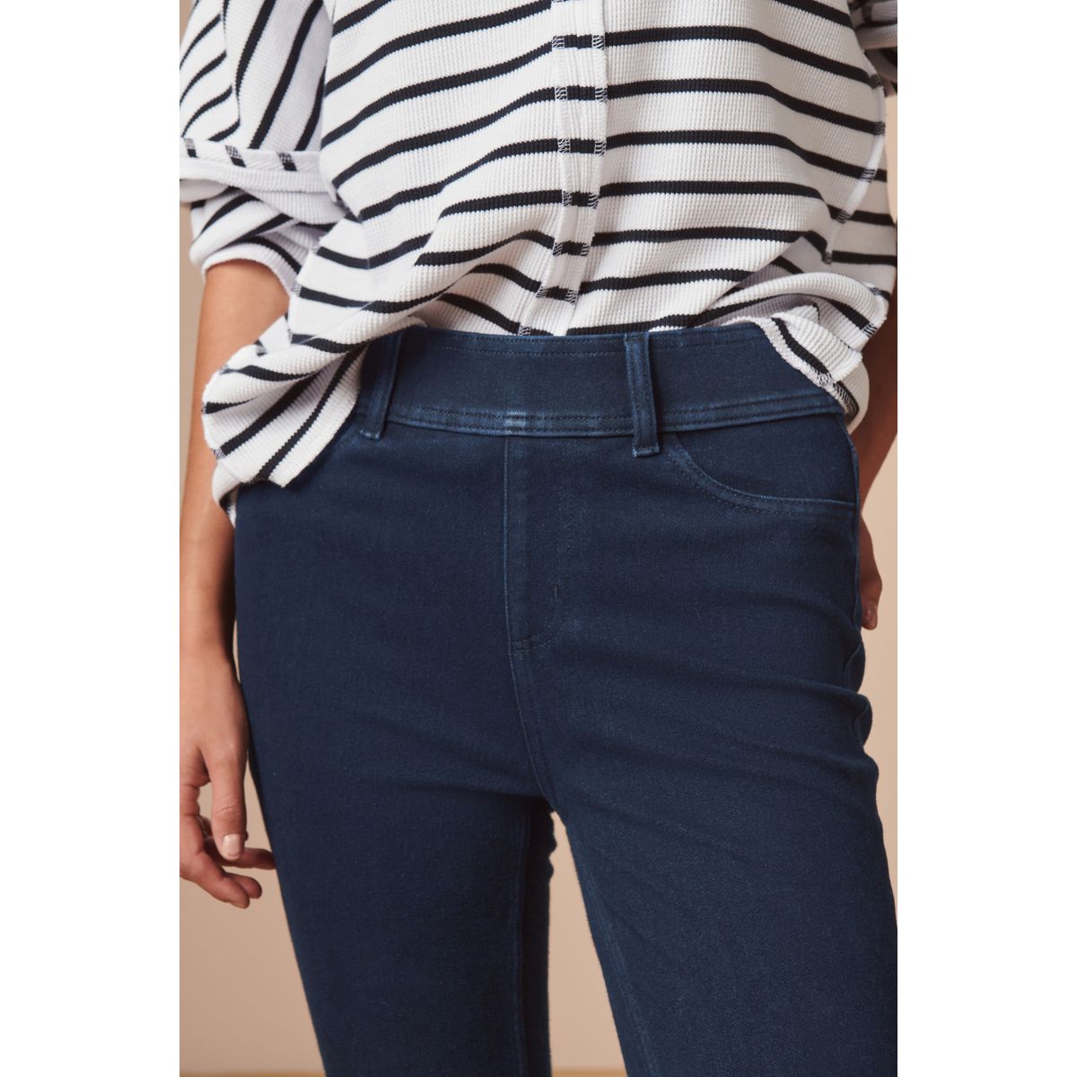 Legging en denim de jersey délavage bleu, NEXT