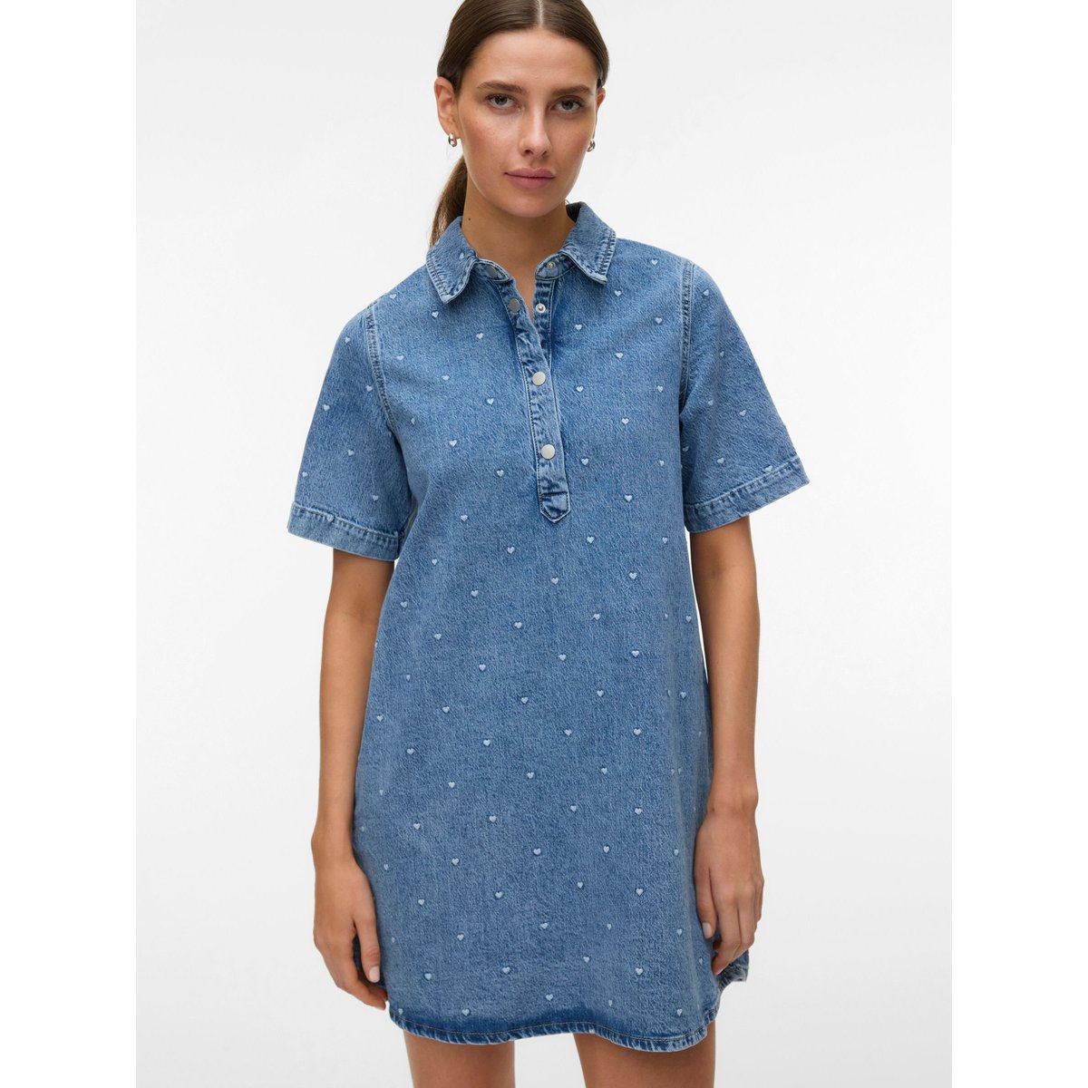 Robe En Denim medium blue denim, VERO MODA
