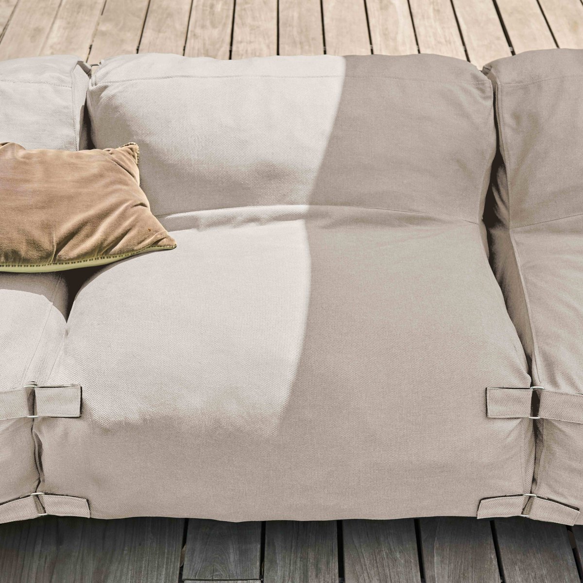 Salon de jardin modulable 5 chauffeuses, MIXI beige, OVIALA