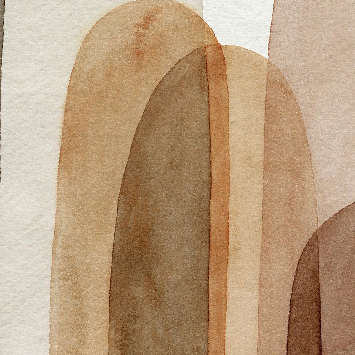 Papier peint graphique arches terracotta intissé, HEXOA