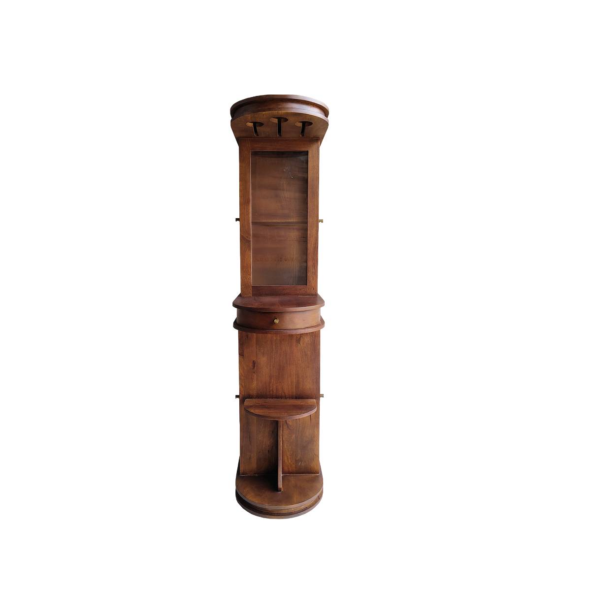 Meuble bar en bois de manguier NAREK bois foncé, MADE IN MEUBLES