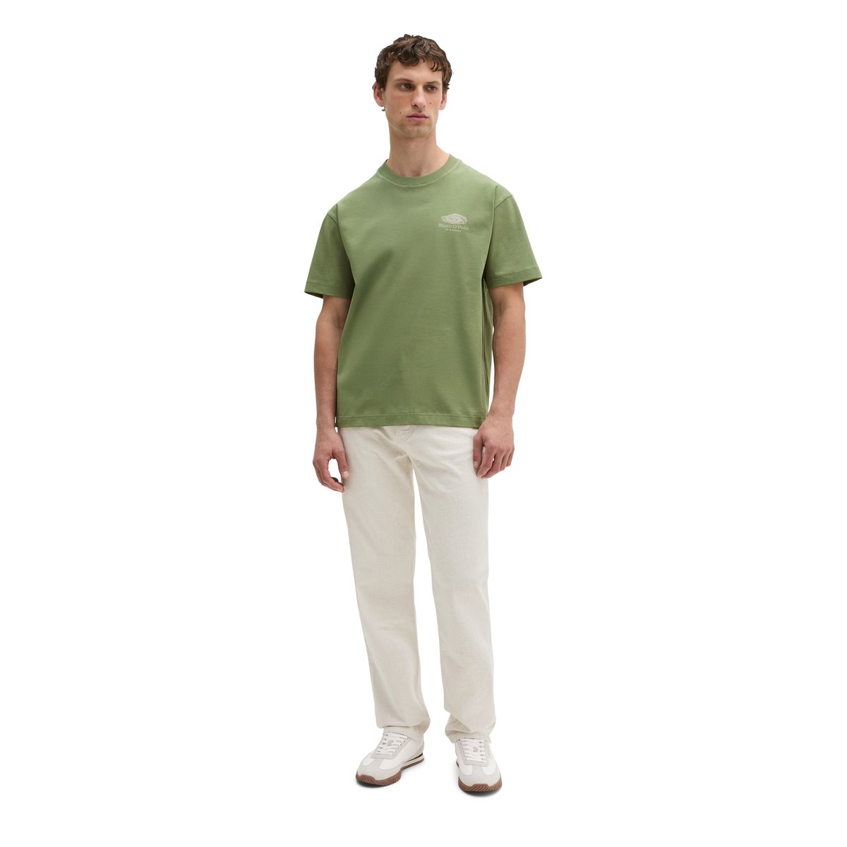 T-shirt loose avec un imprimé marin dans le dos vert, MARC O'POLO