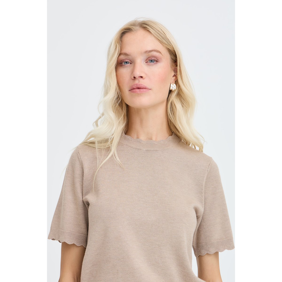 Á manches courtes beige humus melange, B.YOUNG