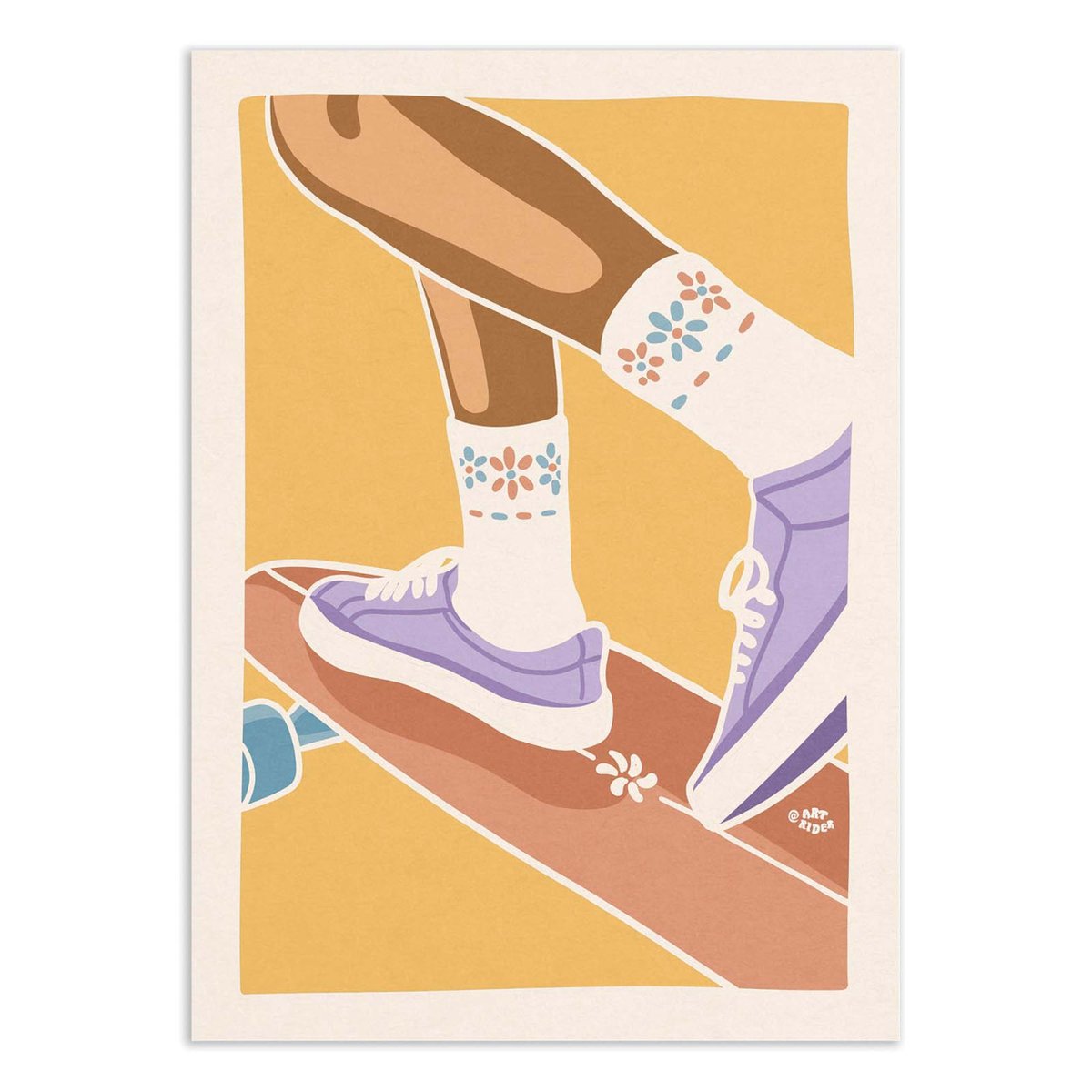 Affiche d'art - Skate feet - Art Rider couleur unique, WALL EDITIONS