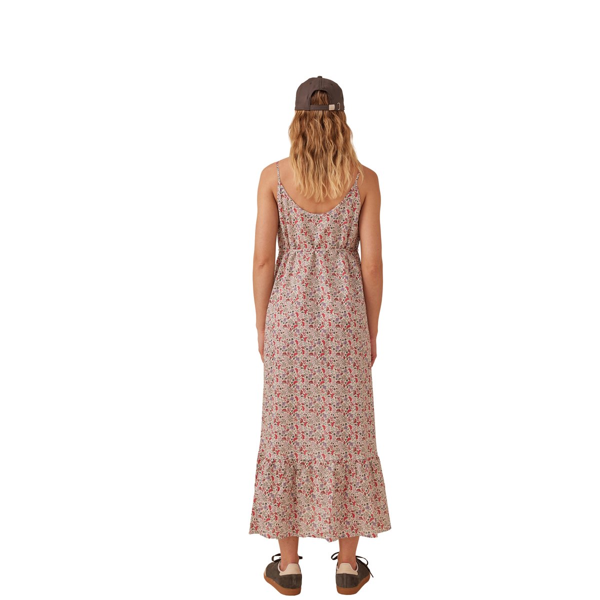 Robe grossesse à bretelles motifs fleurs écru, ENVIE DE FRAISE