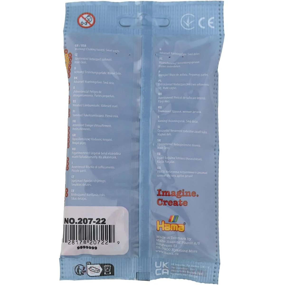 Sachet 1000 perles plastique rouge, HAMA