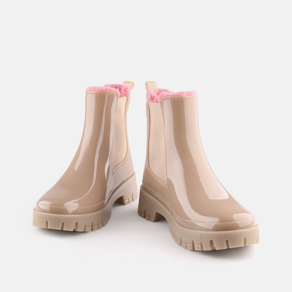 Bottes de pluie fourrées femme vegan EIRWEN poussière nude, LEMON JELLY