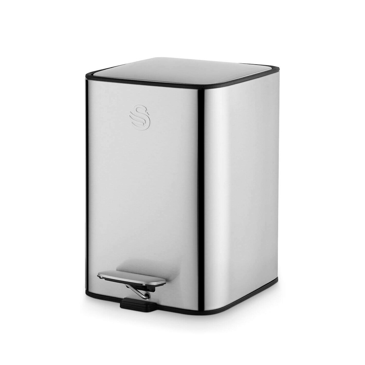 5L Pedal Bin silver-coloured, SWAN