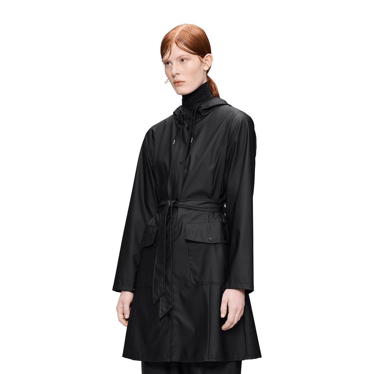 Veste imperméable ceinturée CURVE noir, RAINS