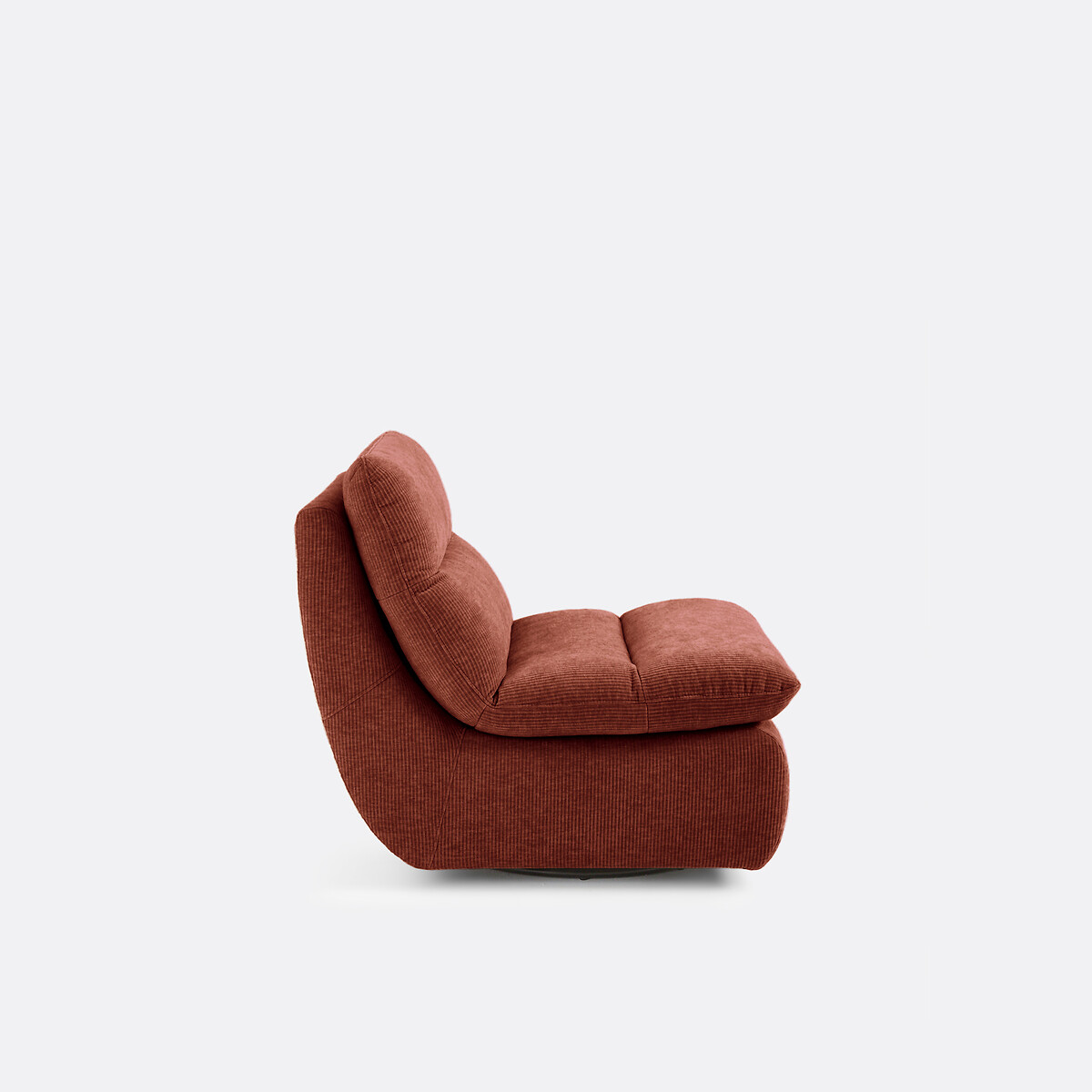Drehbarer Cord-Sessel mit Waffelmuster, ERABLE braun, LA REDOUTE INTERIEURS