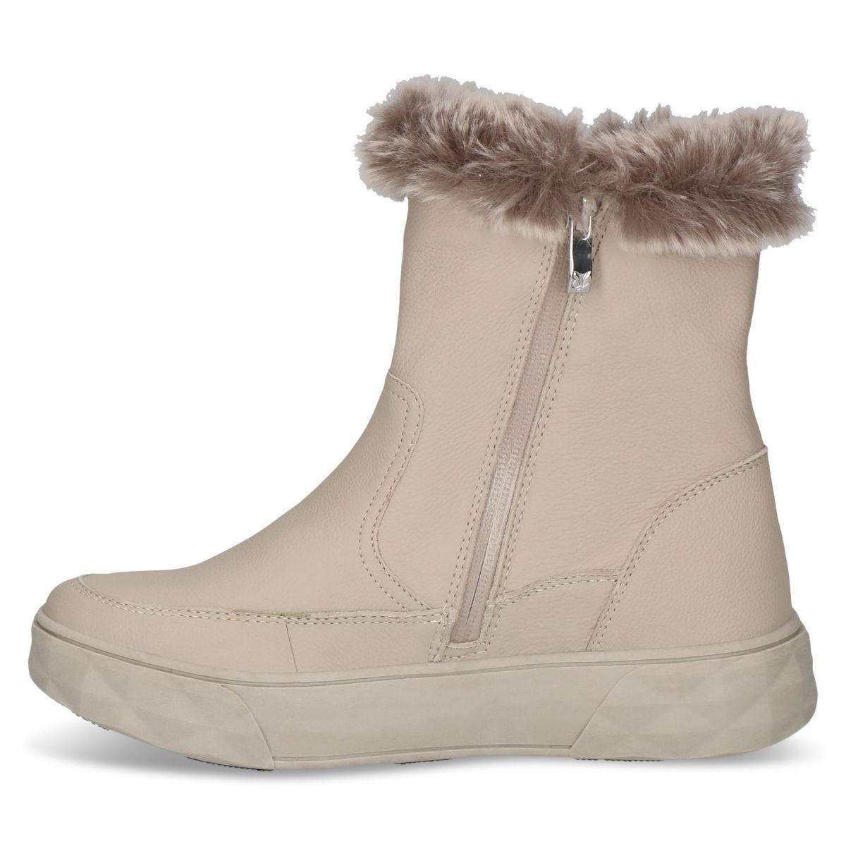 Bottine fourée beige beige combiné, CAPRICE