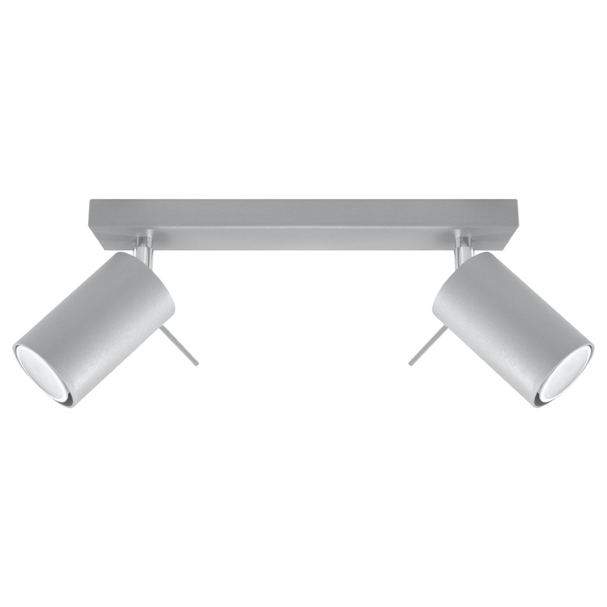 Plafonnier Acier Gris GU10 2 Ring gris, EDEN