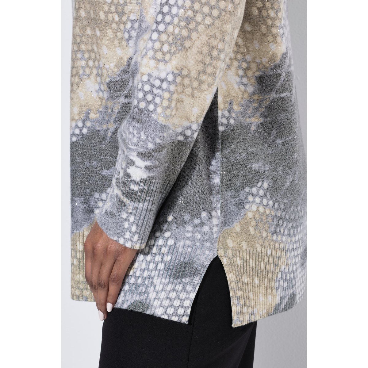 Pull col montant et manches longues noir, ULLA POPKEN