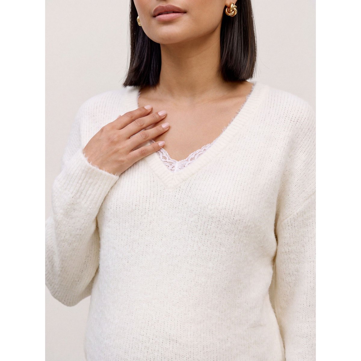 Pull En Maille birch 1, VERO MODA