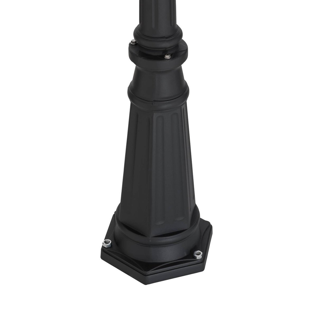 Lampadaire extérieur en aluminium moderne anthracite, transparent, LINDBY